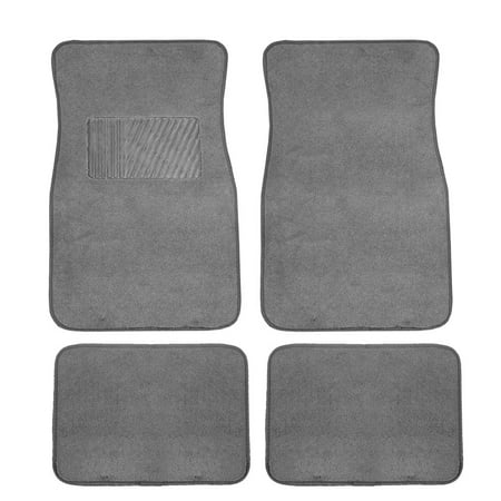 FH GROUP Carpet Floor Mats with Heel Pad, Gray