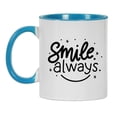 thumbnail image 4 of Inkdotpot Smile Always 11oz CeramicCoffeeMug Positive Inspirational Quotes Gift For Employee Boss Coworkers -Blue, 4 of 6