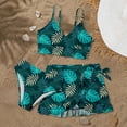 thumbnail image 2 of Gibobby Toddler Girl Swimsuit Girls Bathing Suits Two-Piece Swimsuit with Boyshorts Vest-Style Tankini(13-14 Years,Dark Green), 2 of 4
