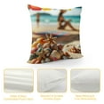 thumbnail image 4 of GOSMITH  Throw Pillow Cover Sandy Beach Tropical Ocean Sea Waves Starfish Shell Exotic Holiday Coastal Decor Lumbar Pillow Case Cushion for Sofa Couch Bed, 4 of 5