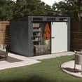 thumbnail image 5 of Suncast Modernist 10' x 7' Barn Door Outdoor Garden Storage Shed, Gray, 5 of 8
