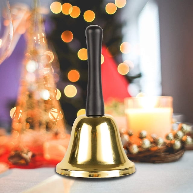 Campana de mano Campana de mesa Campana de mano de acero (oro) Banban LingWen 8390605768781