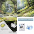 thumbnail image 4 of Forest Blackout Curtains for Bedroom/Living Room, Thermal Insulated Kitchen Curtains, Nature Woodland Spring Scenic Green Trees Flower Grommet Darkening Window Treatment Drapes 52"x84"x2, 4 of 8