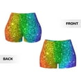 thumbnail image 5 of Naloa Glitter Rainbow Biker Shorts for Women Seamless Scrunch Short Women’s Yoga Shorts for Gym Running Sport Shorts - XX-Large, 5 of 9