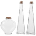 thumbnail image 1 of 3 botellas de los deseos transparentes con forma de corazón prismático, frasco de vidrio, adorno para ceremonia de arena en bodas., 1 of 8