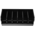 thumbnail image 3 of OUNONA Bamboo Belt Organizer Box for Storage Black 6Compartment Display Case with Exquisite Workmanship, 3 of 8
