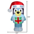 Airblown Inflatables Bluey Holiday Blow Up Xmas Decorations for Home with Santa Hat and Present