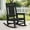 Black, variant on KINGYES HDPE Outdoor Rocking Chairs Set of 2,HDPE Patio Rocker for Porch,Grey