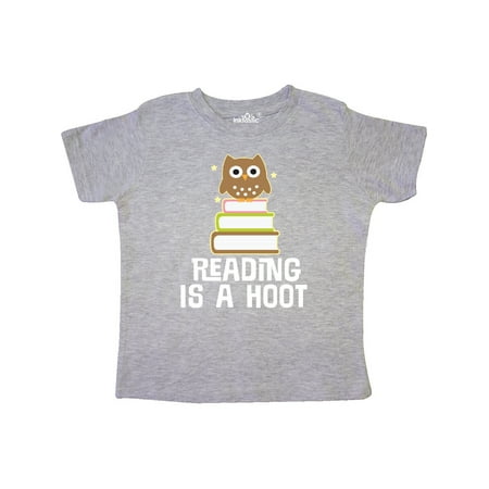 

Inktastic Reading Is A Hoot Librarian Gift Gift Toddler Toddler Girl T-Shirt