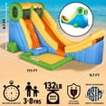 thumbnail image 4 of Sportspower Half Pipe Inflatable Water Slide with Basketball Hoop - Heavy Duty - Ages 3-12, 4 of 11