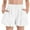 White, variant on FNFYFH Shorts for Girls Loose Fit Elastic Waisted Shorts with Pockets Kids Solid Bottoms，White
