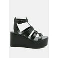 thumbnail image 2 of WINDRUSH Cage Wedge Leather Sandal in Black, 2 of 6