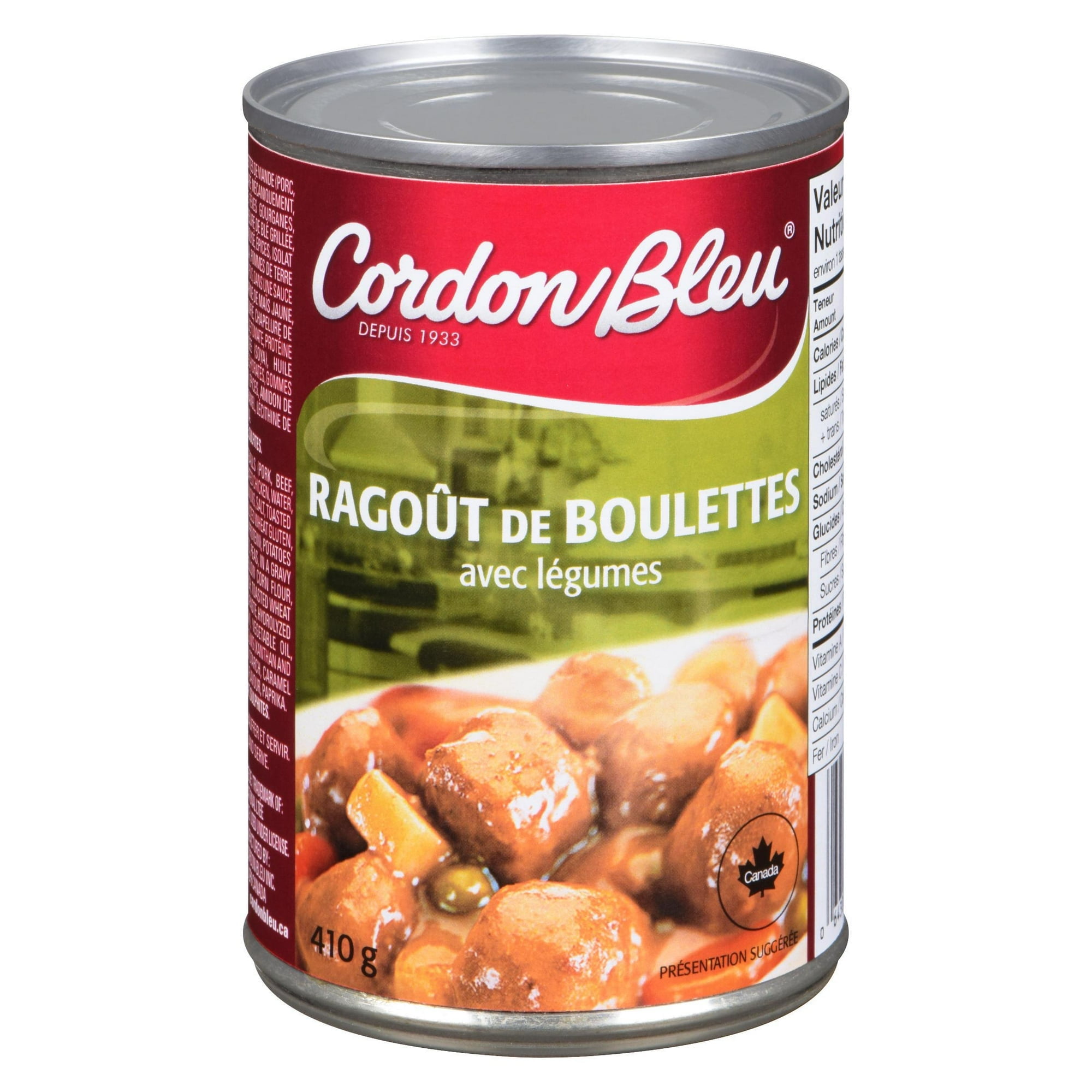 Cordon Bleu Ragoût de boulettes avec légumes