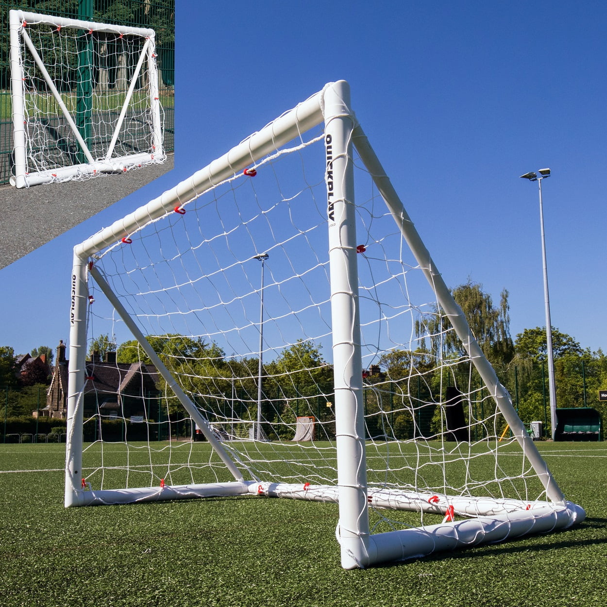 Quickplay Q-Fold 6x4ft Football Goal Posts With Net 