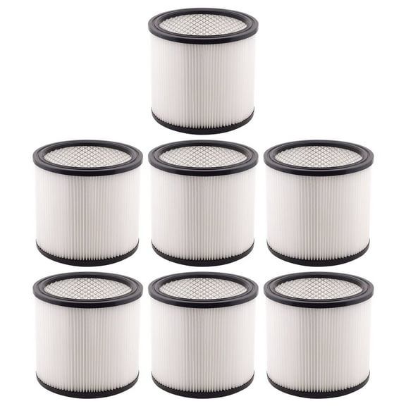 7 Pack Filter Cartridge Replacement Part 90304 90350 90333 Type U H12 Compatible with Shop Vac Wet & Dry Vacs