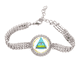 thumbnail image 1 of Emblema nacional de Nicaragua Pulsera de tobillera de cadena de tenis, joyería de diamantes, 1 of 3