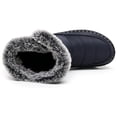 thumbnail image 4 of Women Men Lightweight Snow Boots Winter Anti-Slip Ankle Booties Waterproof Slip On Warm Fur Lined Sneaker-Blue, 4 of 5