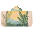 thumbnail image 5 of Yayeee Kids Hooded Towels Toddler Soft Absorbent Beach Bathing Wrap 50" x 23.5", Boho Plants, 5 of 5