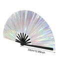 thumbnail image 6 of Holographic Folding Fan Portable Iridescent Handheld Fan Summer Cooling Fan Decoration Dance Performance Props Party Accessories, 6 of 8