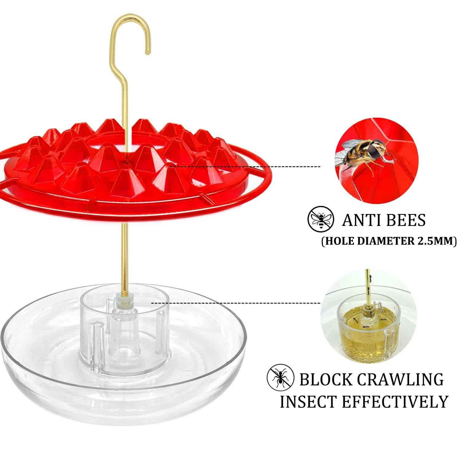 iMucci Hanging Hummingbird Feeders for 25 Feeding Ports, Leak-Proof, Easy to Clean and Fill, Hummingbird Feeders for Outdoors, Windows, Deck, Patio, Garden