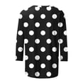 thumbnail image 5 of Hauts Mignons pour Femmes Mode T-shirt Imprimé Manches 3/4 Blouse Col Rond Hauts Décontractés Hauts de Sortie pour Femmes Été en Liquidation, 5 of 5
