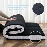 SLSY Futon Mattress, Extra Thick Padded Japanese Floor Mattress Quilted Bed Mattress Topper, Folding Floor Lounger Sleeping Pad Guest Bed