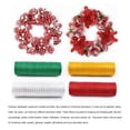 thumbnail image 2 of Toystoory 1 rollo de cinta de malla navideña de poliéster, Color sólido, decorativo, resistente al agua, para envolver regalos, fiesta, cintas Kits de decoración para fiestas Verde, 2 of 6