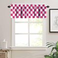 thumbnail image 3 of Buffalo Plaid Valance Curtain Printed Plaid Orange and White Rod Pocket Valance Window Treatments Short Curtains for Kitchen Bathroom Farmhouse Living Room Bedroom Decor 54x18inch, 3 of 6