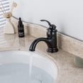 thumbnail image 4 of Grifo de baño de latón cepillado retro antiguo para baño, 4 of 5