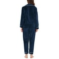 thumbnail image 3 of Unique Bargains Women’s Flannel Pajama Button Down Pj Lounge Sleepwear Sets, 3 of 5