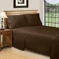 thumbnail image 2 of Superior Egyptian Cotton Embroidered 650 TC Deep Pocket Sheet Set, California King, Chocolate, 2 of 6