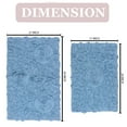 thumbnail image 3 of Home Weavers Bell Flower Collection 100% Cotton Non-Slip Bathroom Rug Set Machine Washable Bathroom Rug-17"x24", Bath Rug- 21"x34", Sky Blue Color 2 Piece Bath Rug set, 3 of 8