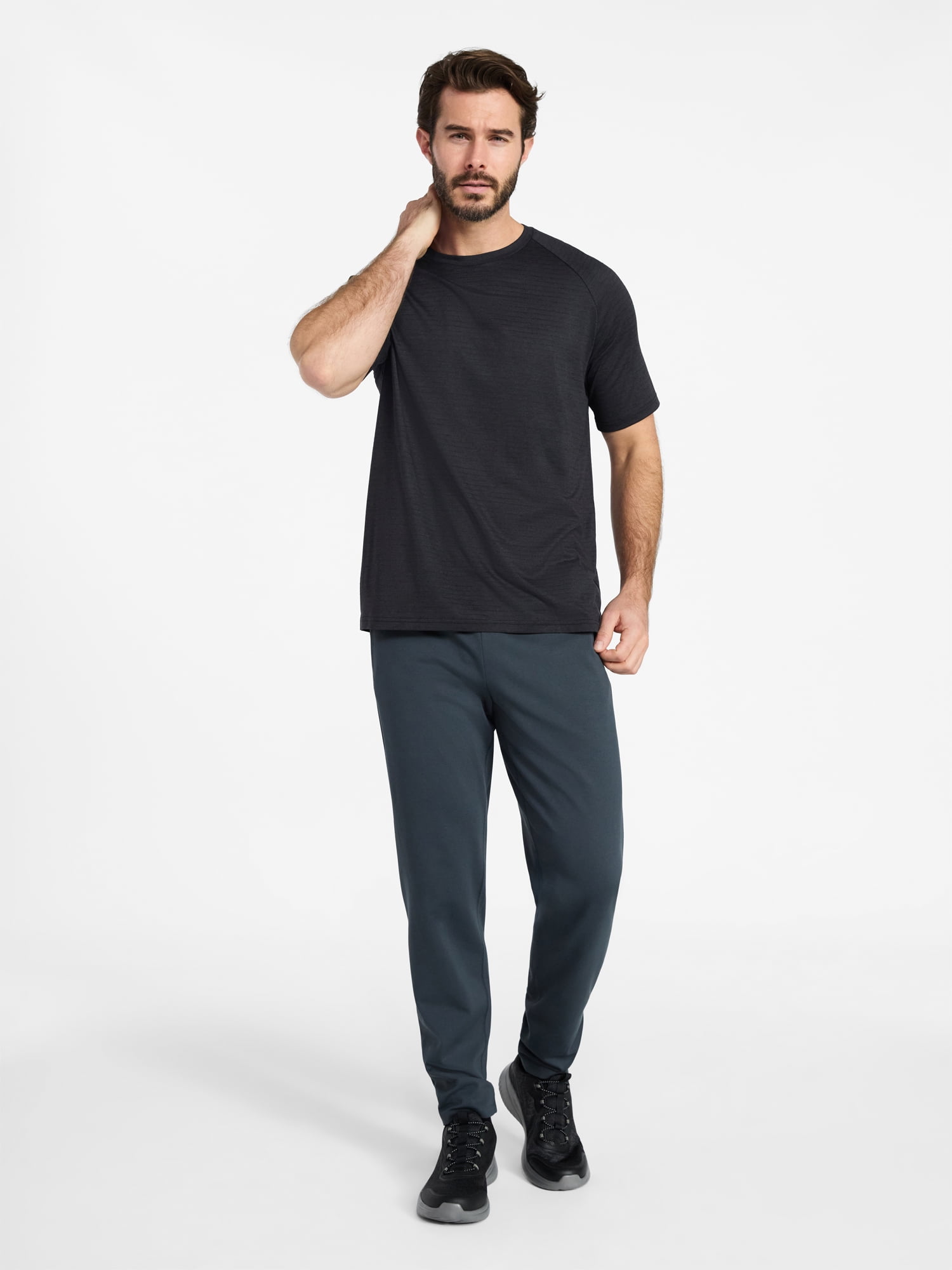 Athletic Works Men's and Big Men's Stripe Jersey Tee with Short Sleeves, Sizes XS-4XLT