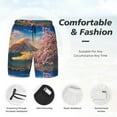 thumbnail image 5 of Balery Cherry Blossoms Mens Swim Trunks Swim Shorts for Men Quick Dry Inseam Beach Shorts with Compression Liner Pocket-Medium, 5 of 9
