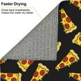 thumbnail image 4 of Dish Drying Mat, Cute Pizza Black Highly Absorbent Drying Matt Kitchen Counter, Dish Mat Drying Pad Dishes Drainer Mats for Kitchen Counter or Sink, 16 x 18 inch, 4 of 6