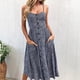 thumbnail image 2 of Gibobby Vestido de Verano para Mujer Vestido veraniego bohemio para mujer, vestido informal de verano, cuello redondo, sin mangas, vestido sin mangas, v(Azul oscuro,XL), 2 of 5