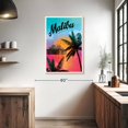 thumbnail image 3 of Elephant Stock Malibu California Wall Art - Vertical Canvas Wall Art - Living Room Wall Decor - Places Canvas - Blue And Orange Decor - 26" x 39", 3 of 8