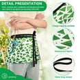 thumbnail image 4 of Yayeee Waist Apron with Pockets for Cooking Waterproof Half Server Aprons, Green Dot Triangles Pattern, 4 of 7