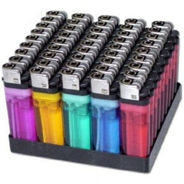 100 Cigarette Lighters Disposable Classic Lighter - Wholesale Pack Lot by MegaDeal