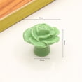thumbnail image 2 of HDJNal Antique Rose Flower Cabinet Knobs, 6pcs Vintage Ceramics Handles Decorative Drawer Handle Knobs for Dresser Cabinet with Mounting Screws (Green), 2 of 7