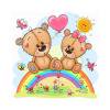 thumbnail image 1 of Cuadros Decorativos 5D DIY diamante pintura completo redondo taladro arco iris dibujos animados oso imagen pared decoración Ehuebsd Nuevos Originales, 1 of 8