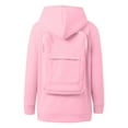 thumbnail image 6 of FEIFLY Children Sweatshirt Zipper Backpack Design Fashion Cute Pockets Fall Winter Back To School Solid Color Long Sleeve Hooded Pullover Tops, 6 of 7