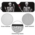 thumbnail image 5 of Uorisanigo Windshield Sun Shade, Funny Skull Car Sunshade for Jeep Wrangler JL JLU 2018-2024 Rubicon Sahara 2 Door & 4 Door & Gladiator JT, Sun Visor Shade Keep Vehicle Cool, 5 of 7
