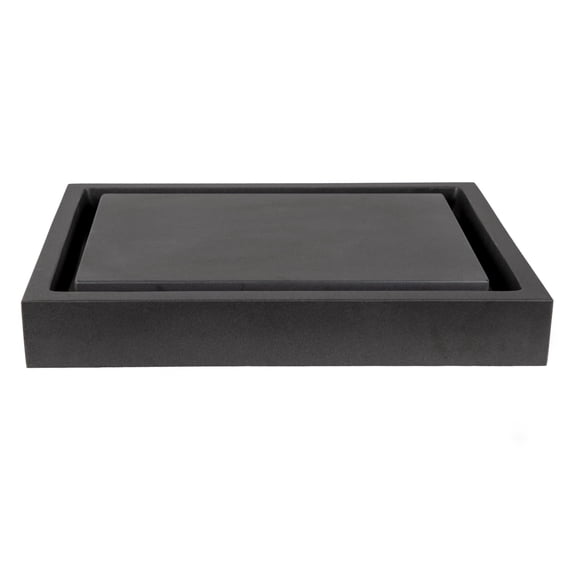 Rectangular Infinity Pool Sink - Honed Lava Stone