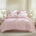 thumbnail image 6 of Regency Heights King Size Comforter Set, 5-Piece Floral Bedding Set for All Season, Pink Comforter Set King with Bed Skirt, 6 of 10