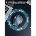 thumbnail image 6 of Ergonomic Wireless Trackball Mouse, Adjustable Angle, Thumb Control, Quiet Click, Rechargeable, Multi-Device Bluetooth & USB, for Windows Mac-Grey Ball, 6 of 9