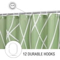 thumbnail image 5 of Abstract Striped Shower Curtain, Modern Minimalist Waterproof Fabric Shower Curtain Set with Hooks 72" x 72" - Sage Green, 5 of 6