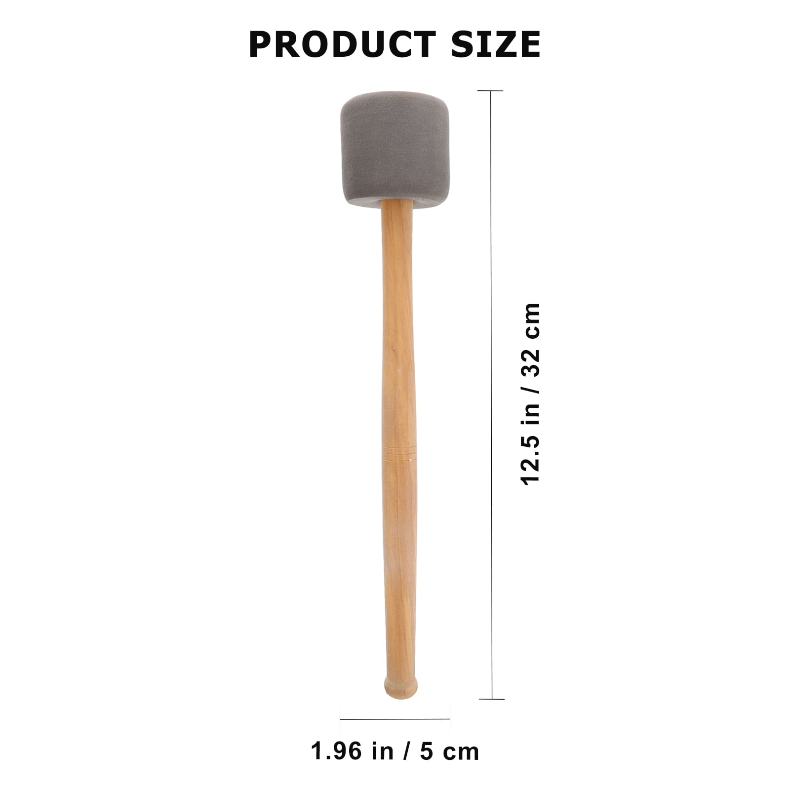 NUOLUX Percussion Instrument Grey Drumstick Wood Handle Comfortable Grip 12Pcs