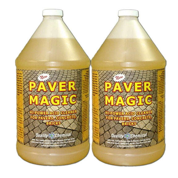 Quality Chemical Paver Magic - High Power Concrete, Brick and Paver Cleaner - 2 gallon case