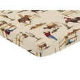 thumbnail image 4 of Sweet Jojo Designs Wild West Cowboy Brown Red and Blue Mini Fitted Crib Sheet, 4 of 4
